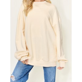 Full Size Round Neck Long Sleeve Sweatshirt