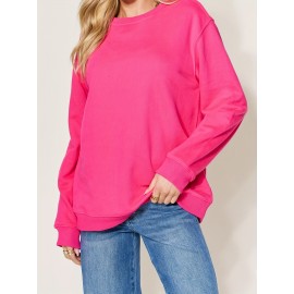 Simply Love Full Size Round Neck Long Sleeve Sweatshirt