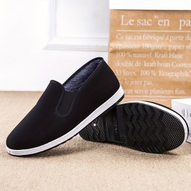 Black Velvet-soled Cotton Shoes