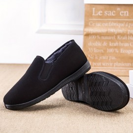 All Black Plus Fleece Cotton Shoes