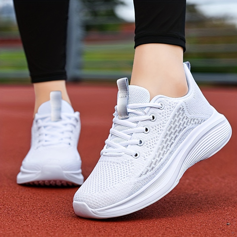 Women s Stylish Mesh Sneakers Lace Versatile Running Shoes details 0