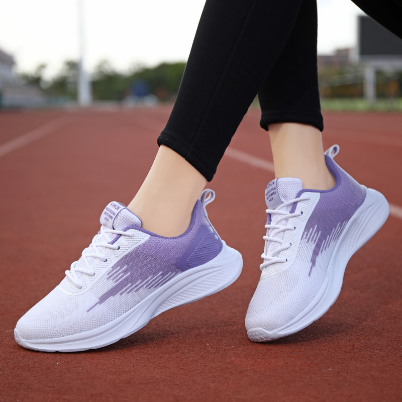 Women s Stylish Knitted Running Sports Shoes Breathable details 3