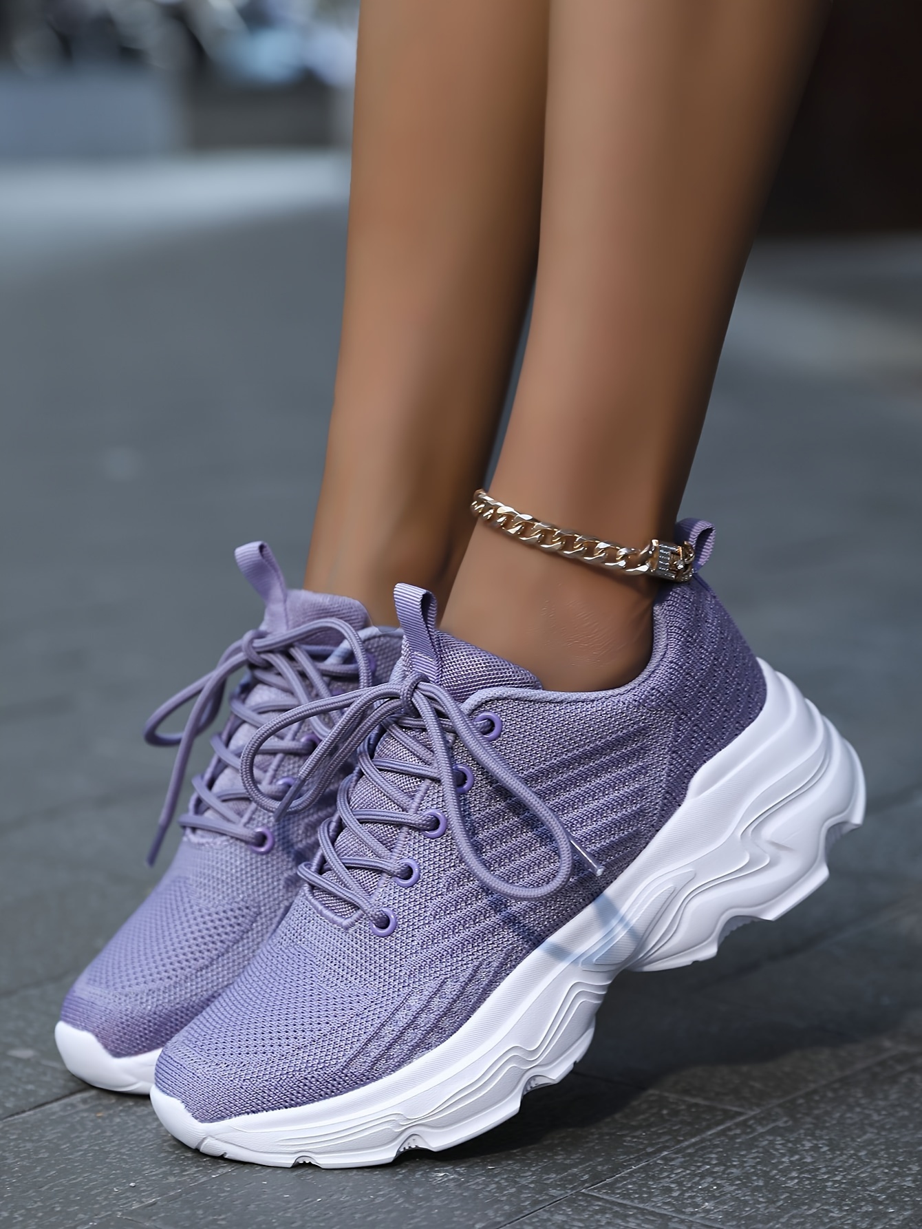 breathable sneakers trendy soft thick sole mesh shock details 1