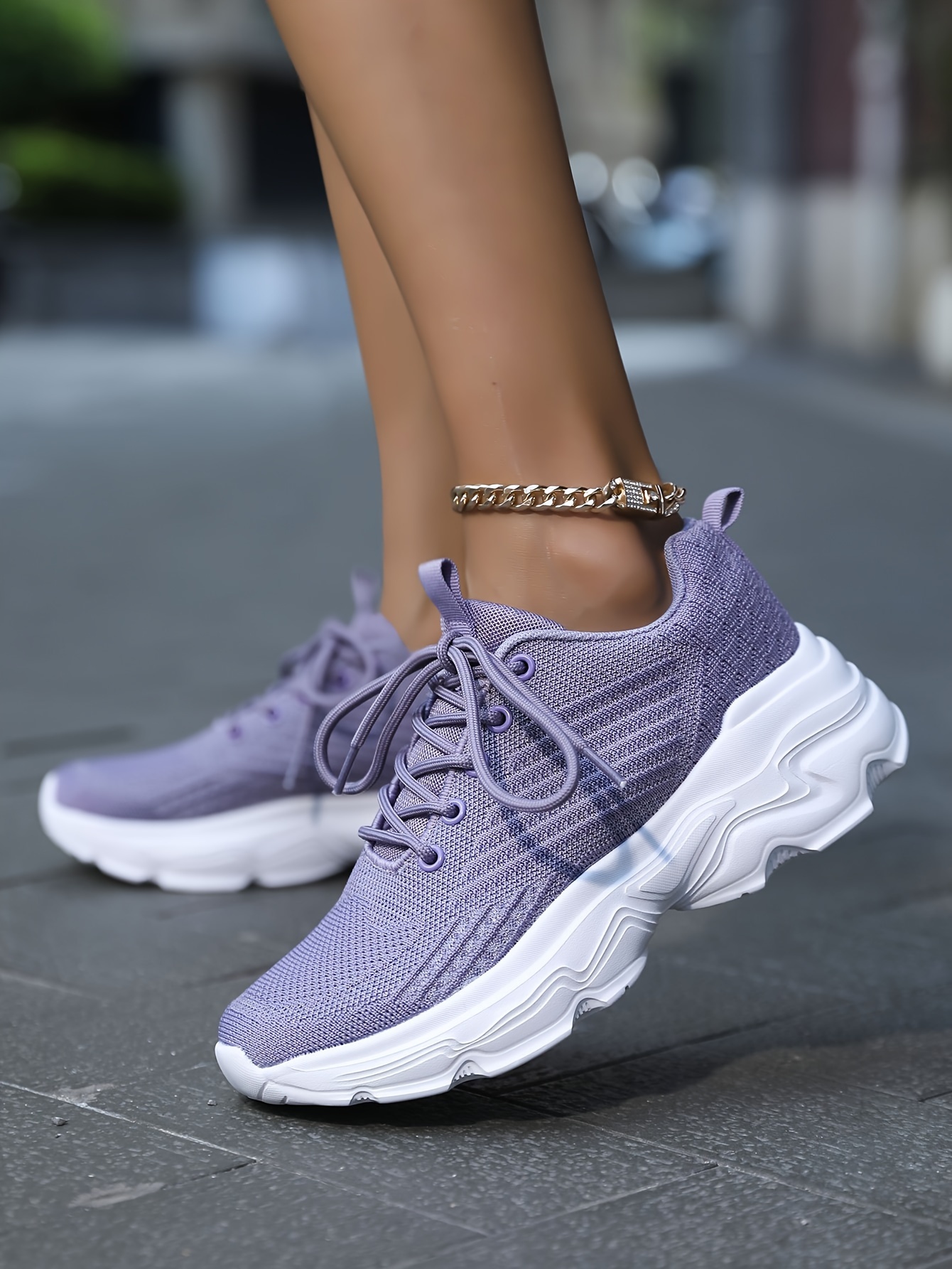 breathable sneakers trendy soft thick sole mesh shock details 2