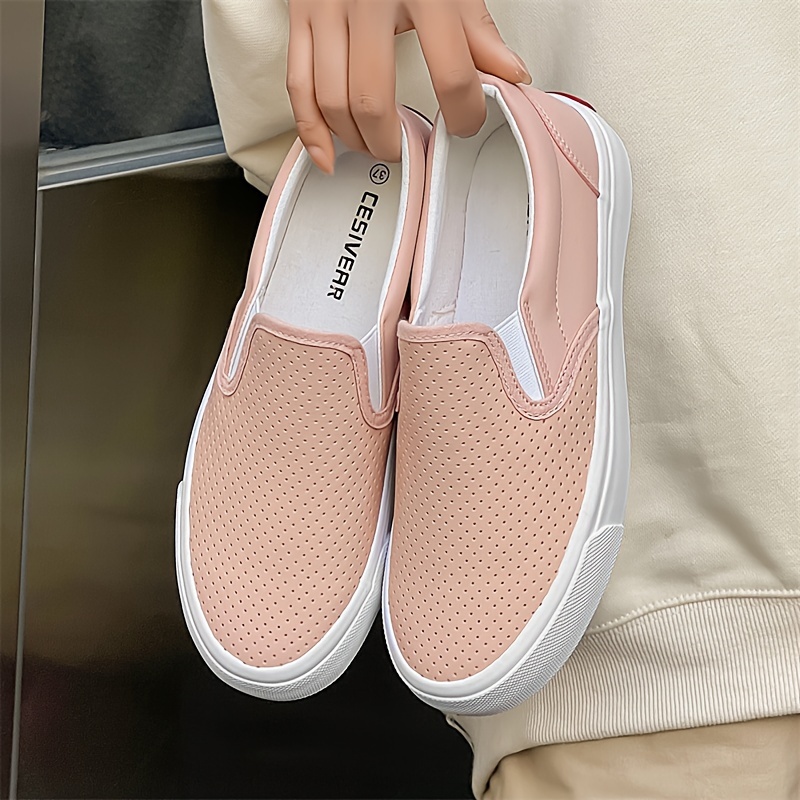 Mens Solid Colour Slip On Skateboard Shoes Comfy Non Slip Casual Rubber Sole Walking Shoes Mens Footwear Men s Shoes Temu details 4