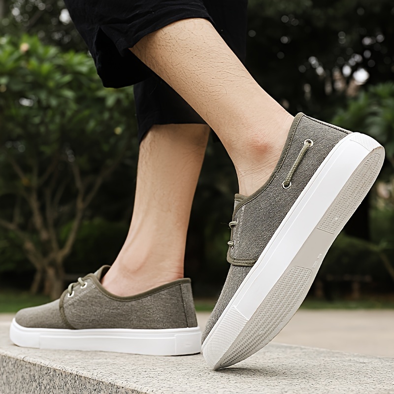 Mens Casual Canvas Shoes Breathable Lightweight Low Top Lace Up Shoes For Outdoor Walking Running Driving Spring Summer And Autumn Shop The Latest Trends Temu details 0