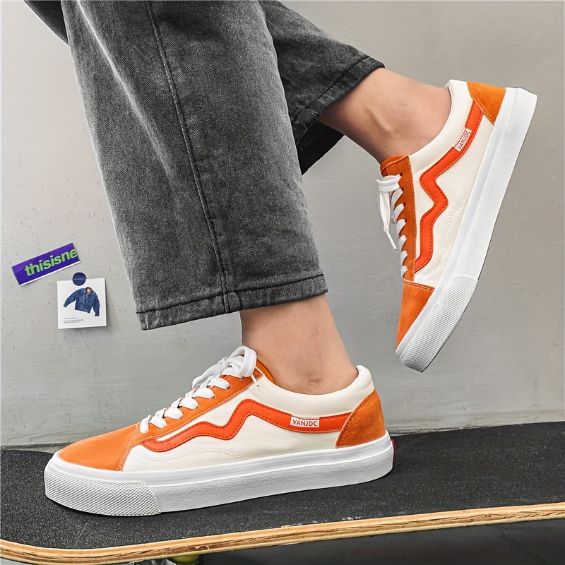 Mens Trendy Cool Low Top Lace Up Canvas Shoes Lightweight Non Slip Skateboard Shoes For All Seasons Shop On Temu And start Saving Temu details 5