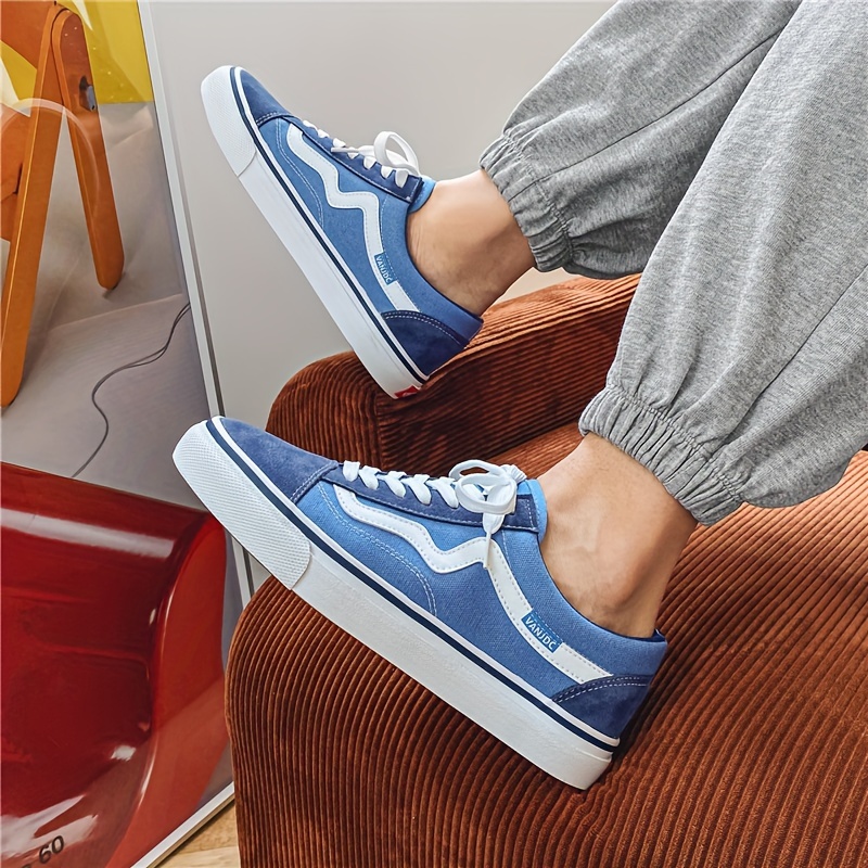 Mens Trendy Cool Low Top Lace Up Canvas Shoes Lightweight Non Slip Skateboard Shoes For All Seasons Shop On Temu And start Saving Temu details 7