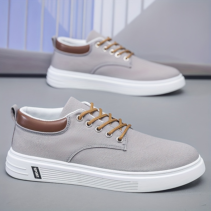 Mens Vintage Solid Color Canvas Low Top Skateboard Shoes Comfy Non Slip Lace Up Rubber Sole Walking Shoes Mens Footwear Men s Shoes Temu details 8