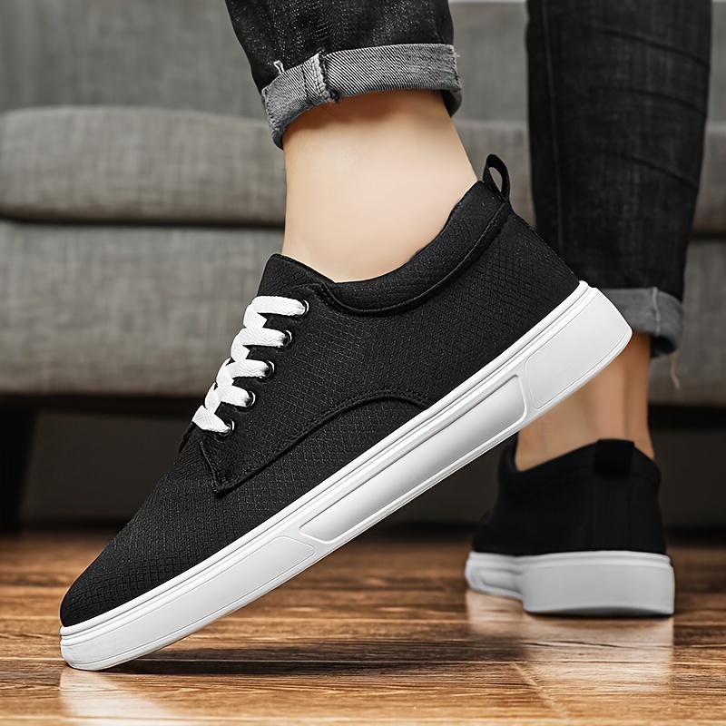 Mens Vintage Solid Color Low Top Skateboard Shoes Comfy Non Slip Casual Canvas Shoes For Mens Outdoor Activities Check Out Today s Deals Now Temu details 0