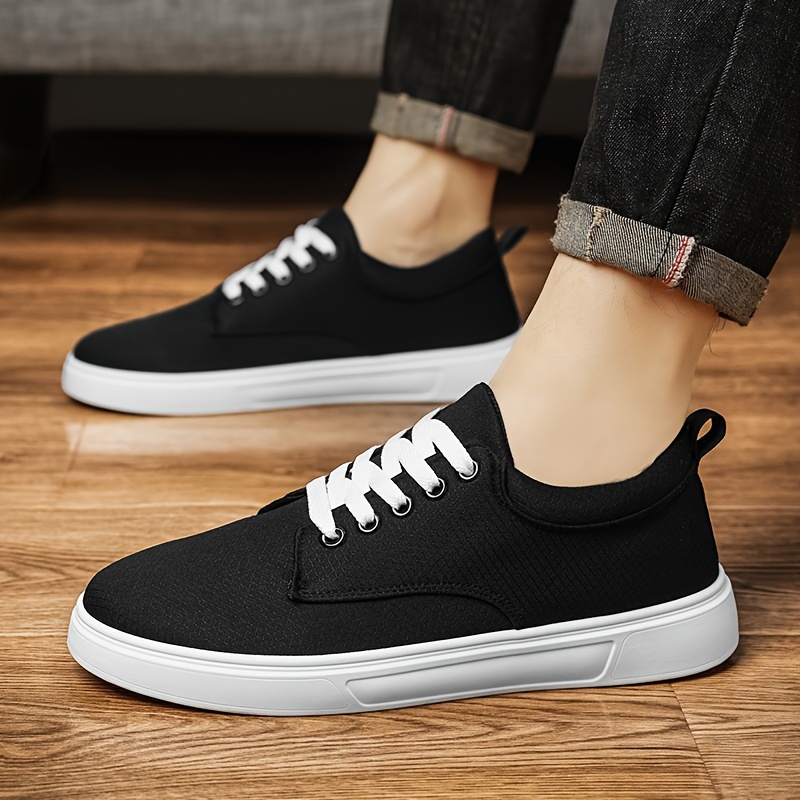 Mens Vintage Solid Color Low Top Skateboard Shoes Comfy Non Slip Casual Canvas Shoes For Mens Outdoor Activities Check Out Today s Deals Now Temu details 5