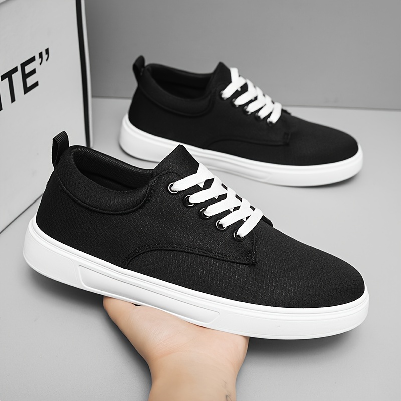 Mens Vintage Solid Color Low Top Skateboard Shoes Comfy Non Slip Casual Canvas Shoes For Mens Outdoor Activities Check Out Today s Deals Now Temu details 6