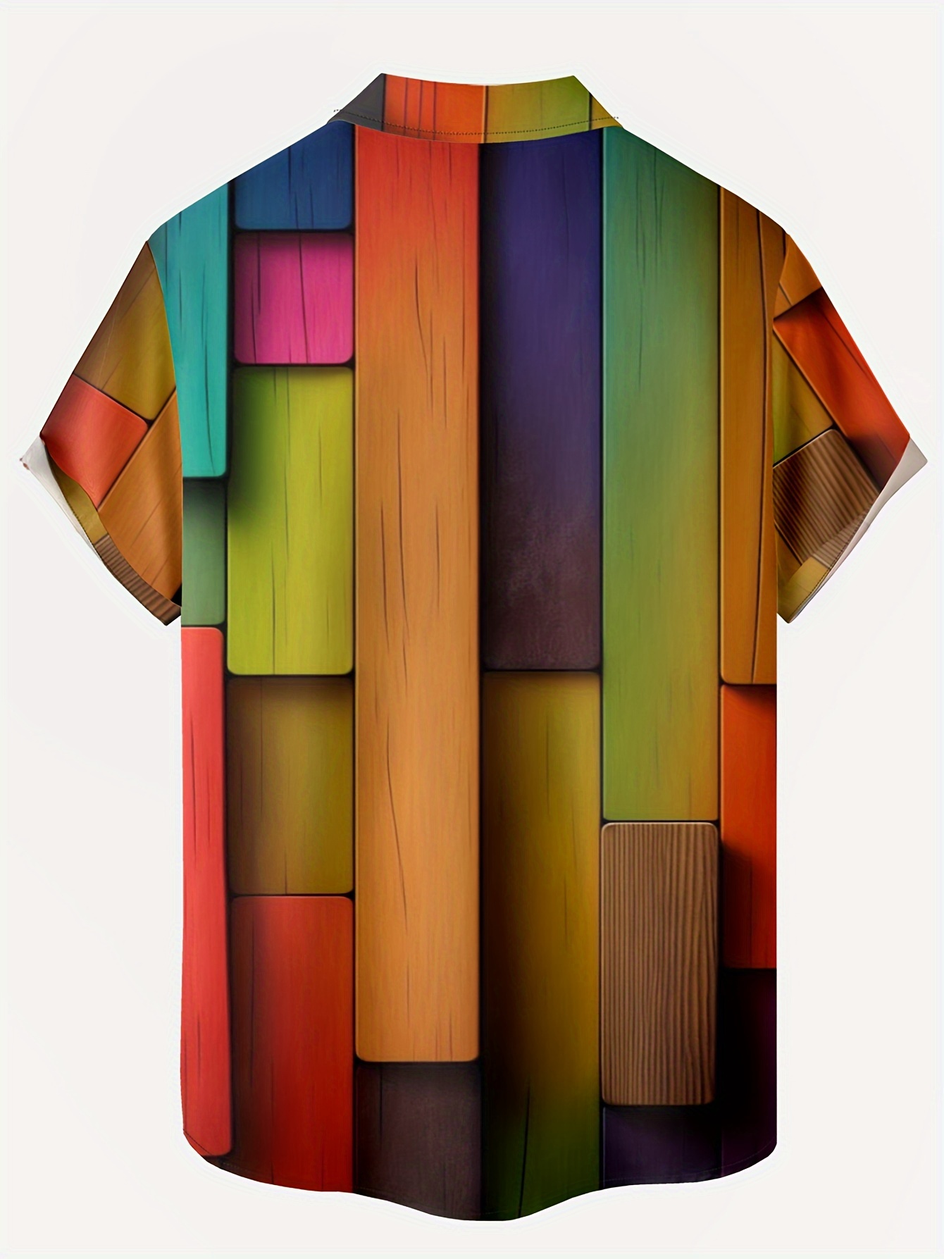 plus size mens colorful abstract art pattern 3d digital print short sleeve shirt with turn down collar and chest pocket fashion casual vacation style details 0