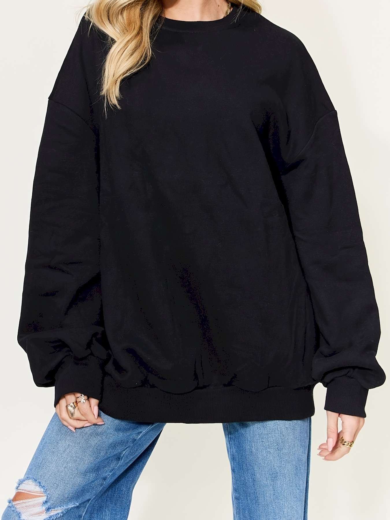 full size round neck long sleeve sweatshirt details 3