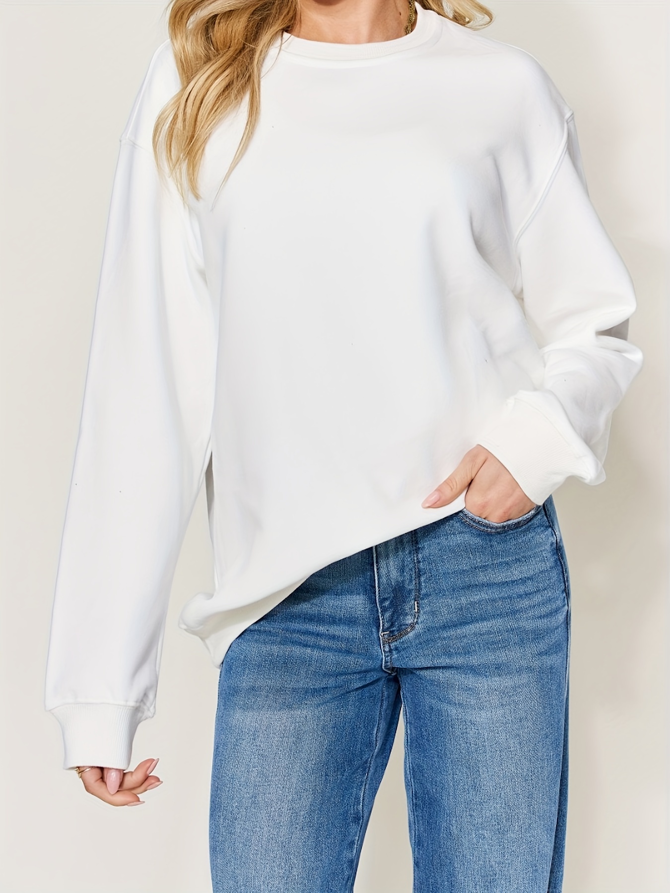 simply love full size round neck long sleeve sweatshirt details 5