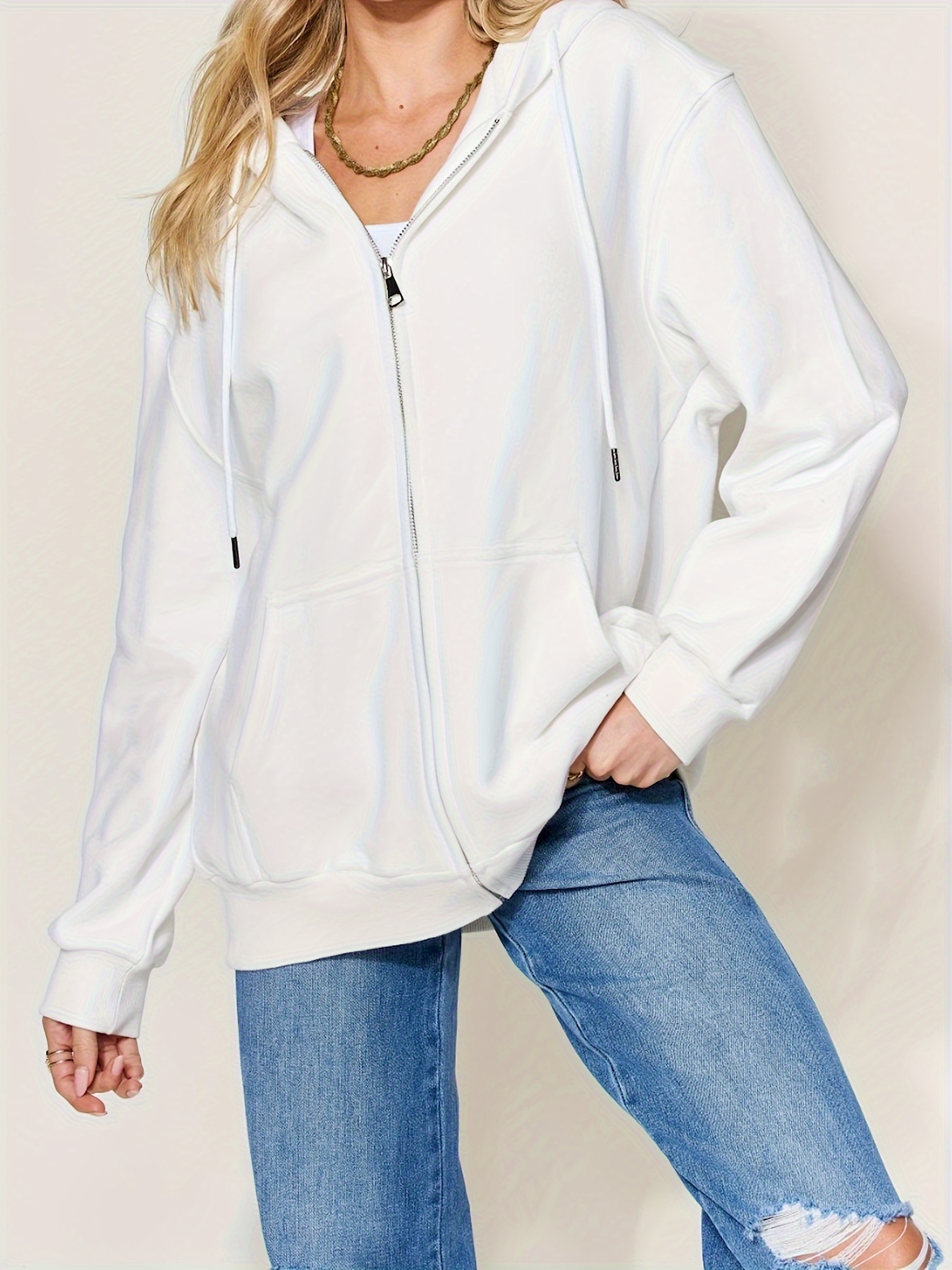 simply love full size zip up hoodie details 3