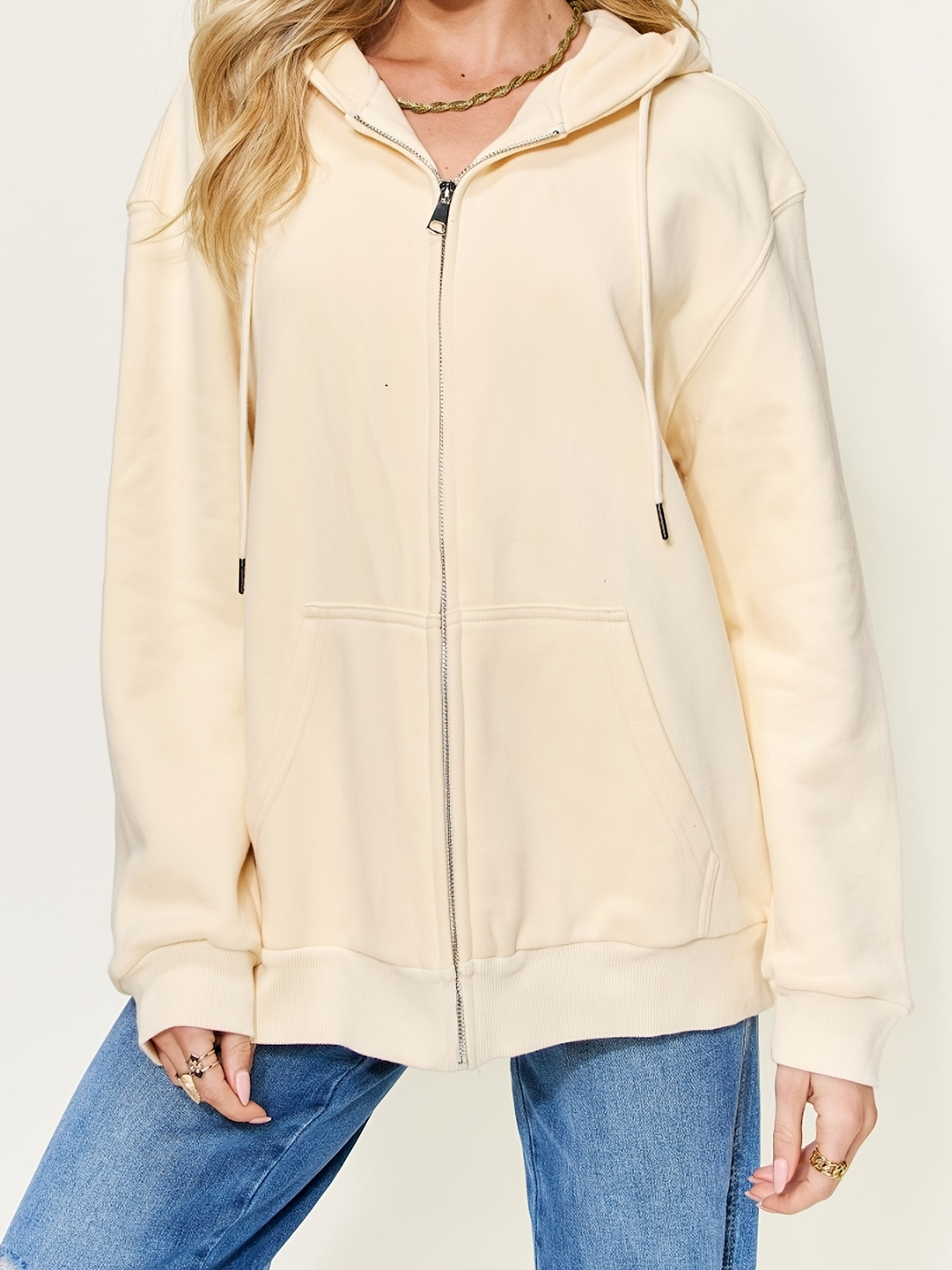 simply love full size zip up hoodie details 8