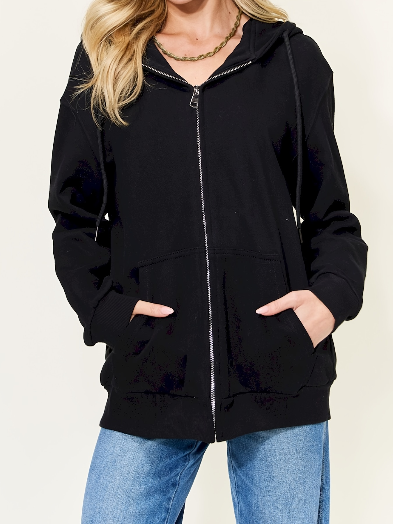 simply love full size zip up hoodie details 11