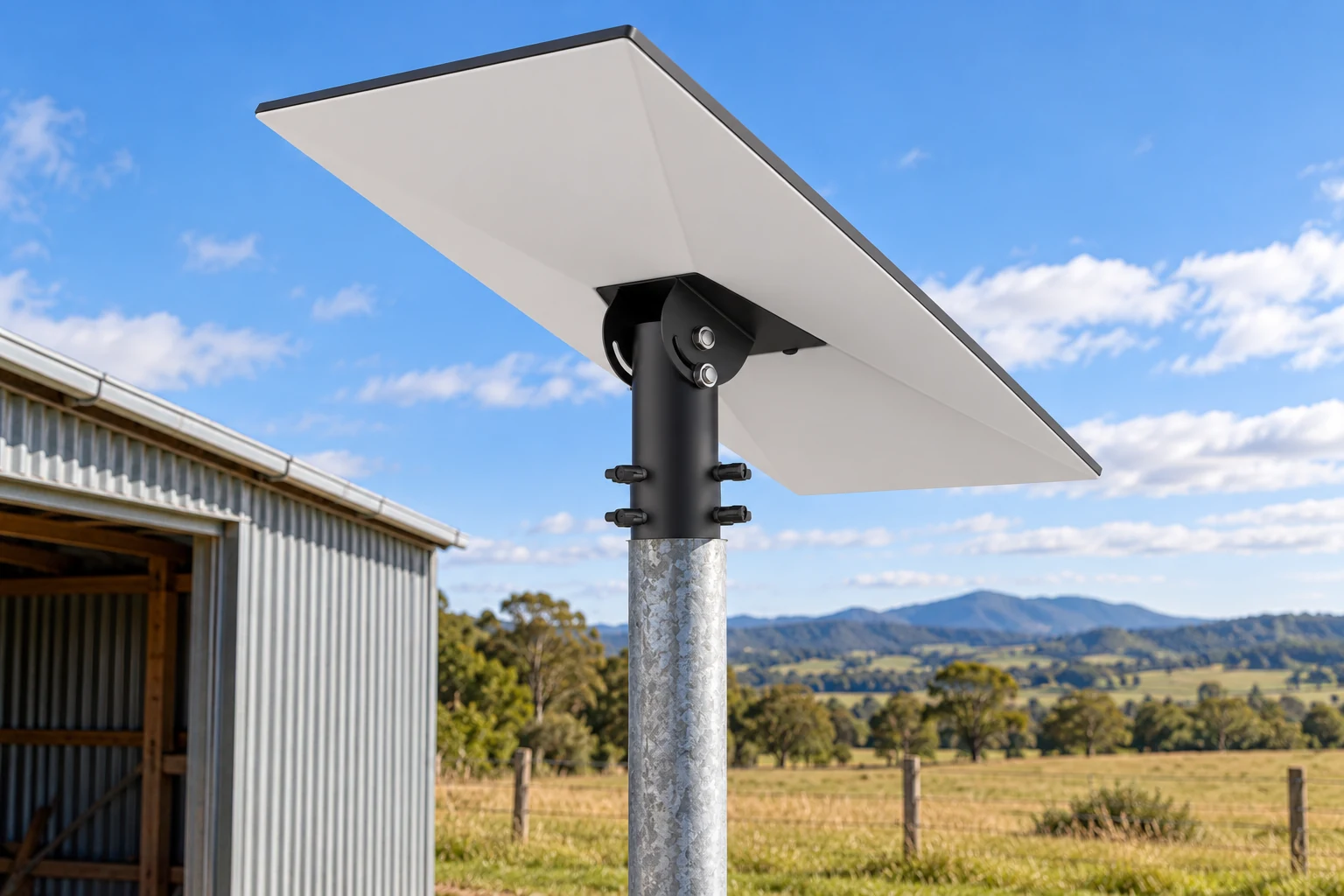 Rural pole retrofit — AI-generated illustration